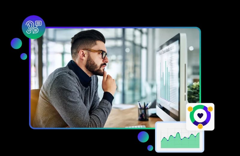 Social listening concept illustration